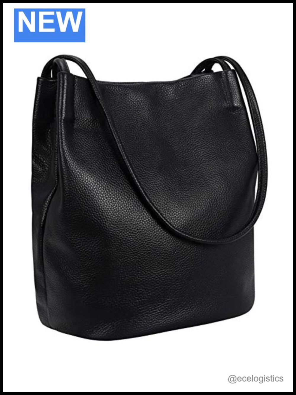 Genuine Leather Hobo Bucket Tote Bag Shoulder Purse for Women